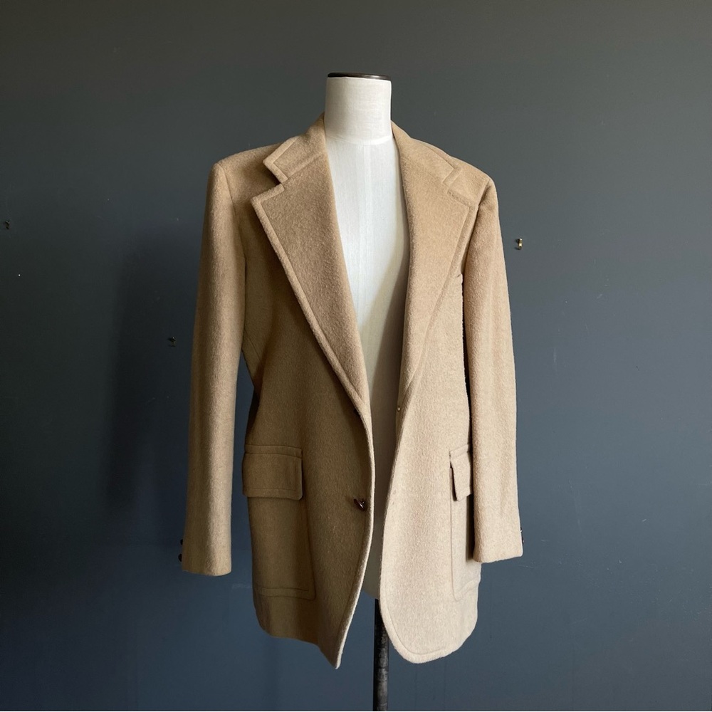 Camel Hair Blazer Cricketeer May Co Tan Tailored Vintage Luxe Minimal Academia